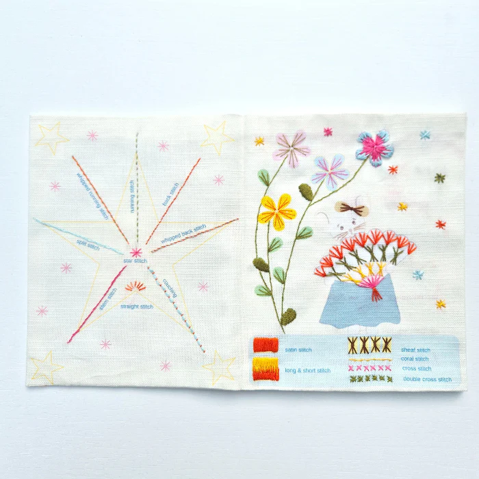 Corinne Lapierre Mouse Embroidery Sampler Book Kit - Image 5