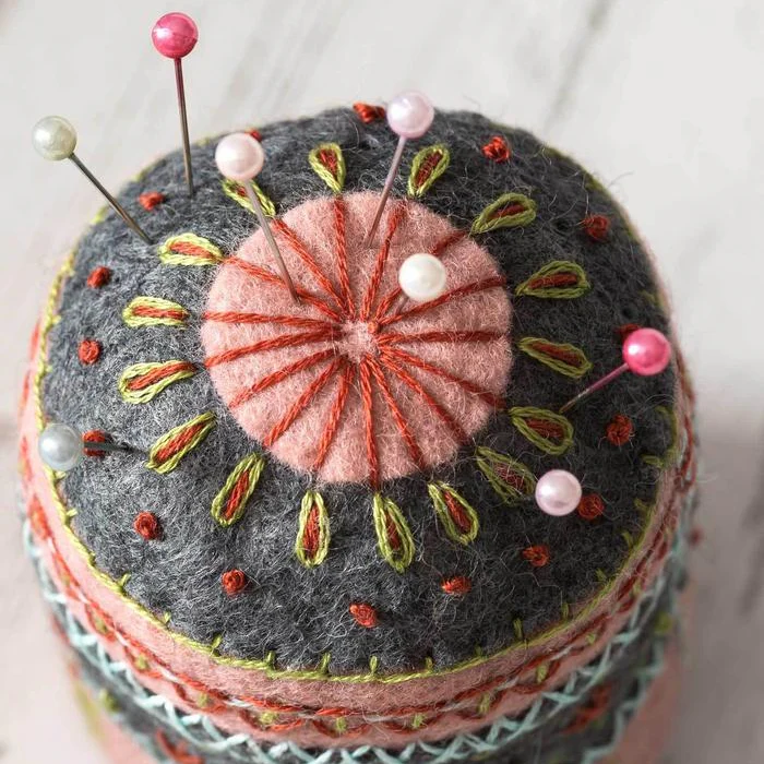 Corinne Lapierre Embroidered Pincushion Felt Craft Kit - Image 3