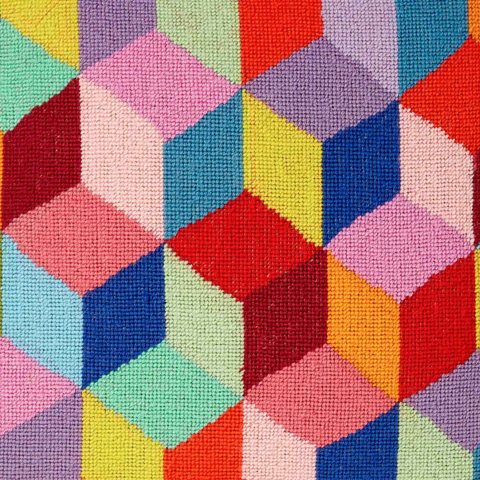 Ehrman Bright Tumbling Blocks Cushion - Image 2