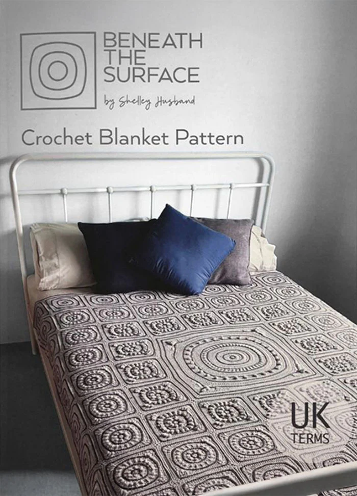 Beneath the Surface Crochet Blanket Pattern by Shelley Husband (UK Terms)